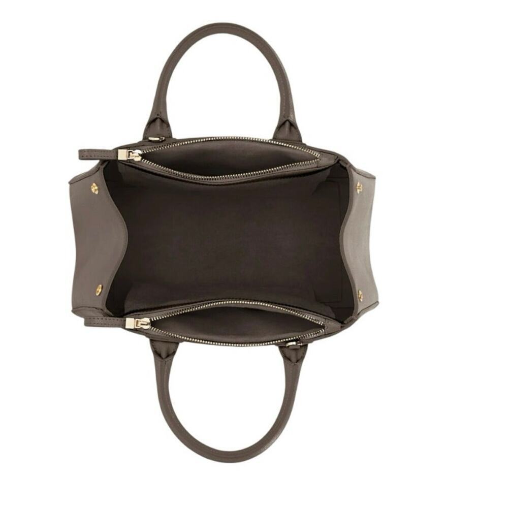 Teddy Blake Taupe Leather Satchel - Picture 3 of 12